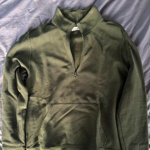 Everlane Half Zip Sweatshirt - Green